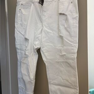 Torrid Women's White Distressed Ankle Jeans